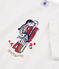 Kurzärmeliges Kinder-T-Shirt Mädchen weiss MARSHMALLOW