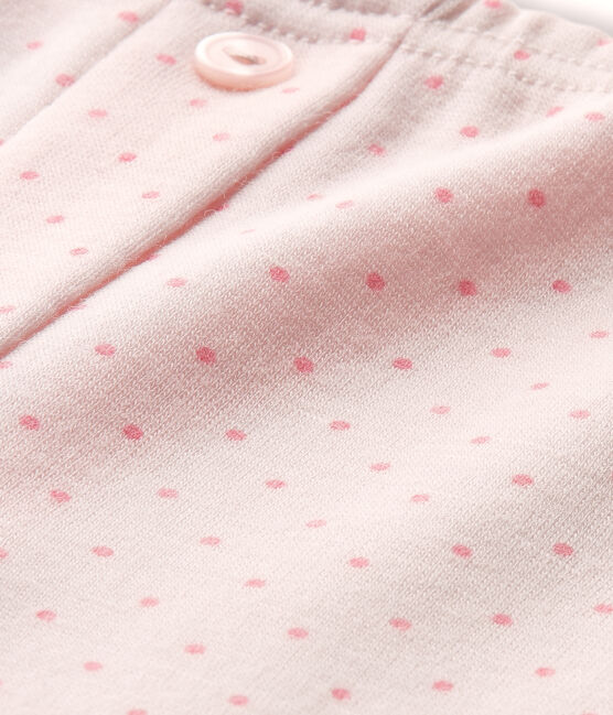 Mädchen-Leggings aus Wolle/Baumwolle rosa VIENNE/rosa GRETEL