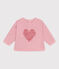 Einfarbiges Baby-Sweatshirt aus Baumwolle rosa CHARME
