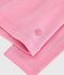 Lang&auml;rmeliges Kinder-T-Shirt mit Kragen aus einfarbiger Baumwolle rosa