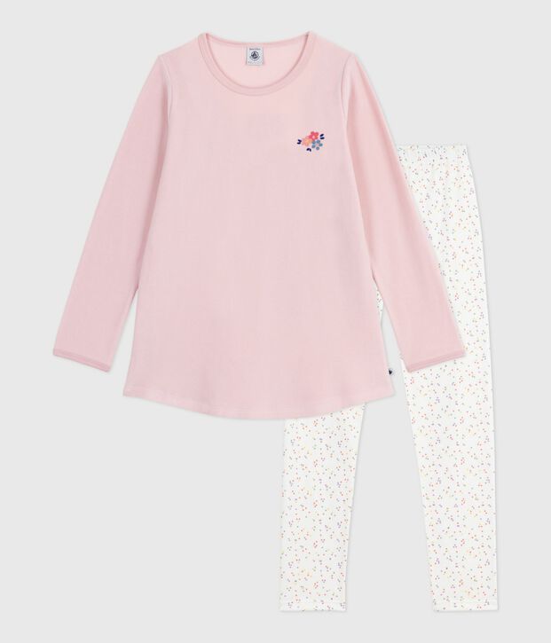 Kinder-Nachthemd und Leggings aus Nicki rosa/vielfarbig