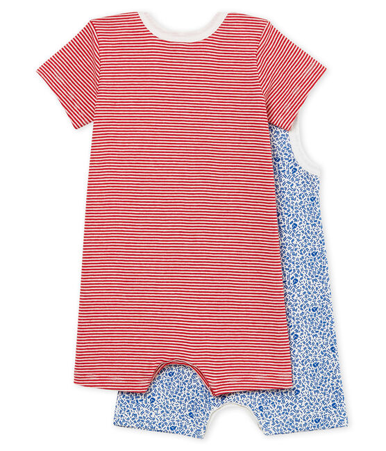 Duo Baby-Kurzoveralls Jungen aus Rippstrick variante 1