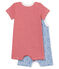 Duo Baby-Kurzoveralls Jungen aus Rippstrick variante 1