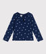 Langärmeliges Kinder-T-Shirt aus Baumwolle mit Blumenmuster