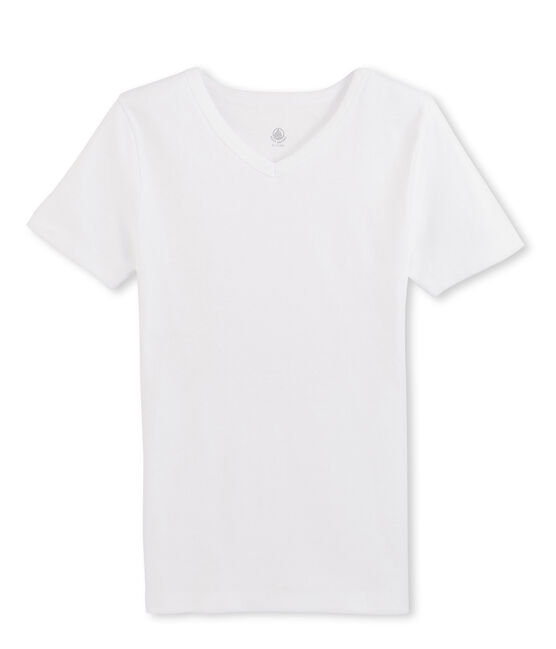 Kurzärmeliges t-shirt v-ausschnitt herren weiss ECUME