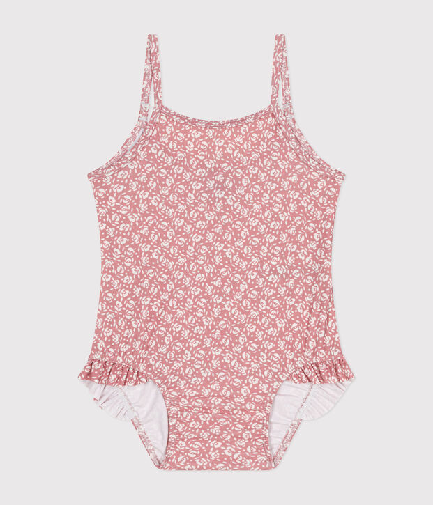Baby-Badeanzug rosa/weiss