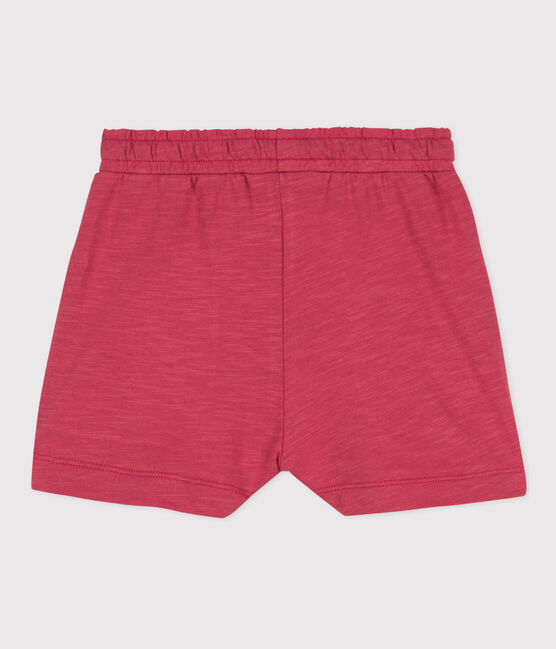 Kinder-Shorts aus geflammtem Jersey für Mädchen rosa PAPI
