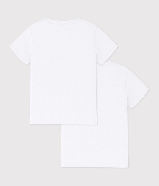 2er-Set kurzärmelige weiße T-Shirts für Jungen variante 1
