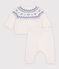 Baby-Set aus Strick mit Jacquardmuster blau/blau