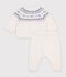 Baby-Set aus Strick mit Jacquardmuster blau/blau