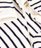 Gestreifter Baby-Overall mit Kapuze weiss/blau