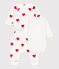 Dreiteiliges gestreiftes Baby-Set aus Baumwolle weiss MARSHMALLOW/rot TERKUIT