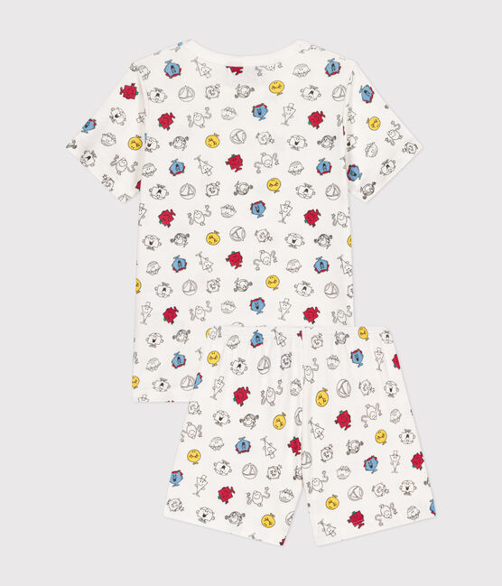 Kinder-Kurzpyjama Mr. Men und Little Miss aus Baumwolle weiss MARSHMALLOW/weiss MULTICO