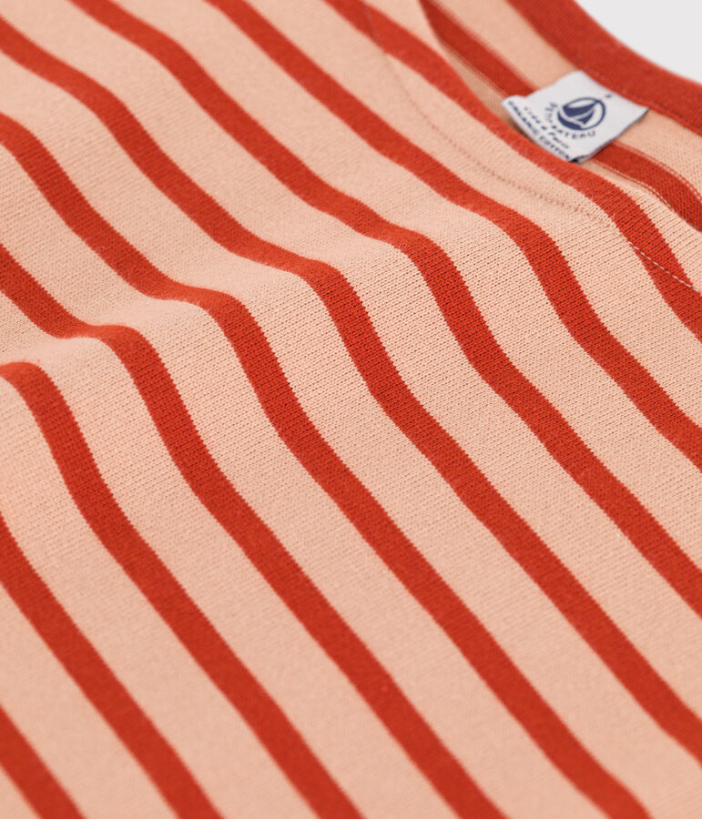 Streifenshirt aus Baumwolle f&uuml;r Damen beige/rot