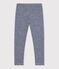 Kinder-Leggings aus Wolle und Baumwolle mit Ringelstreifen blau MEDIEVAL/weiss MARSHMALLOW