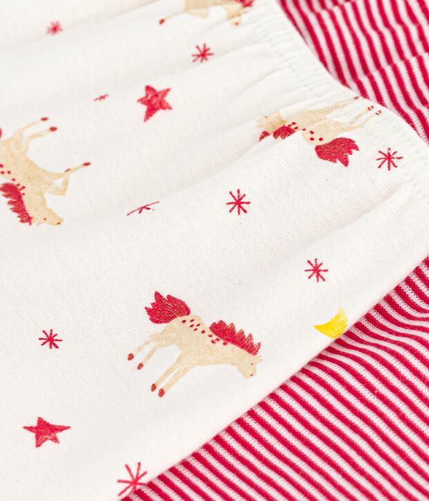 Set Kinder-Shortys aus Baumwolle mit Pferd-Motiv vielfarbig