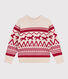 Kinder-Pullover aus Wolle und Baumwolle mit Muster