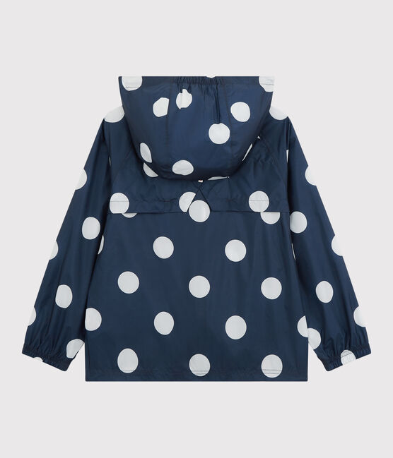 Kinder-Windjacke aus recyceltem Polyester für Mädchen blau MEDIEVAL/weiss MARSHMALLOW