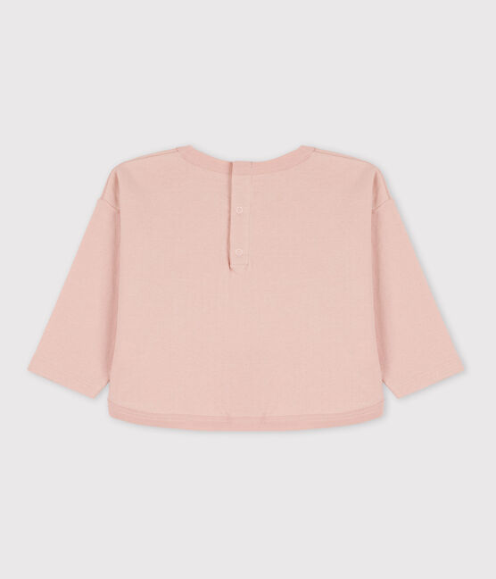 Langärmeliges Baby-T-Shirt aus Doppeljersey rosa SALINE