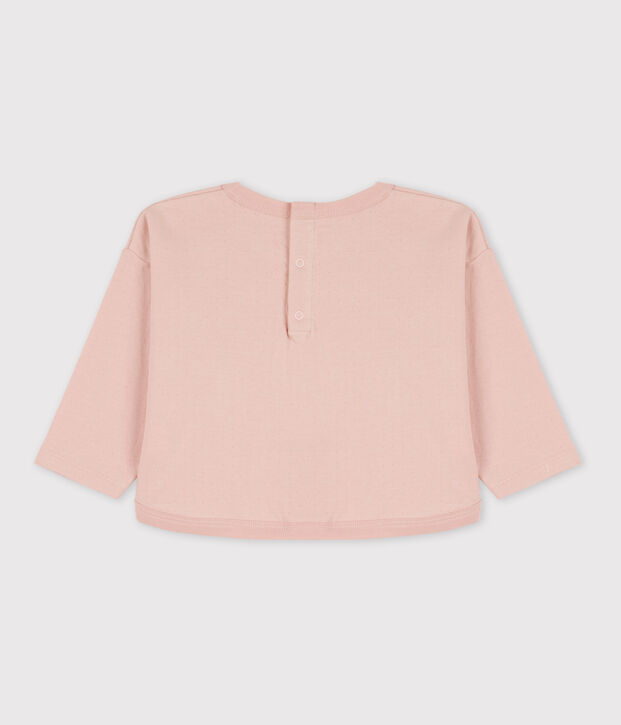 Lang&auml;rmeliges Baby-T-Shirt aus Doppeljersey rosa