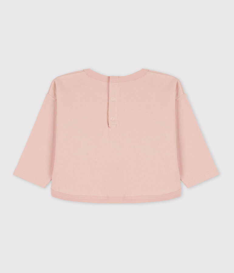 Lang&auml;rmeliges Baby-T-Shirt aus Doppeljersey rosa