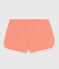 Kinder-Shorts aus einfarbigem Baumwoll-Frottee orange ABRICOT