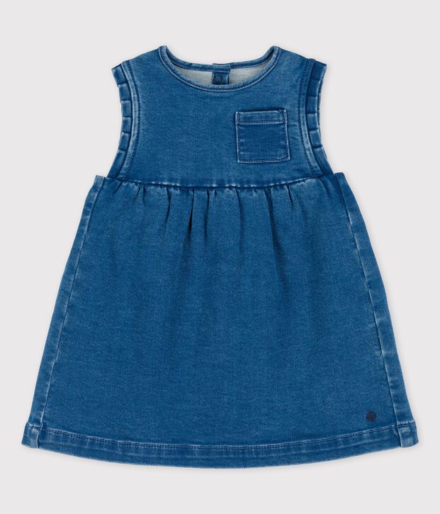 Babykleid aus umweltvertr&auml;glichem Denim blau