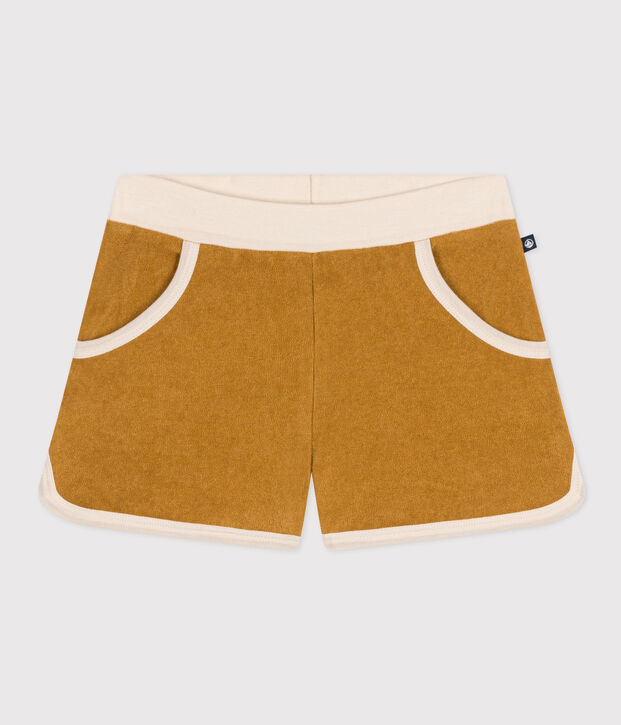 Kinder-Shorts aus Frottee f&uuml;r M&auml;dchen gelb