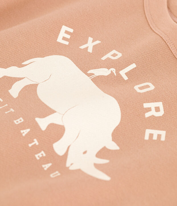 Kinder-Sweatshirt aus Molton f&uuml;r Jungen beige