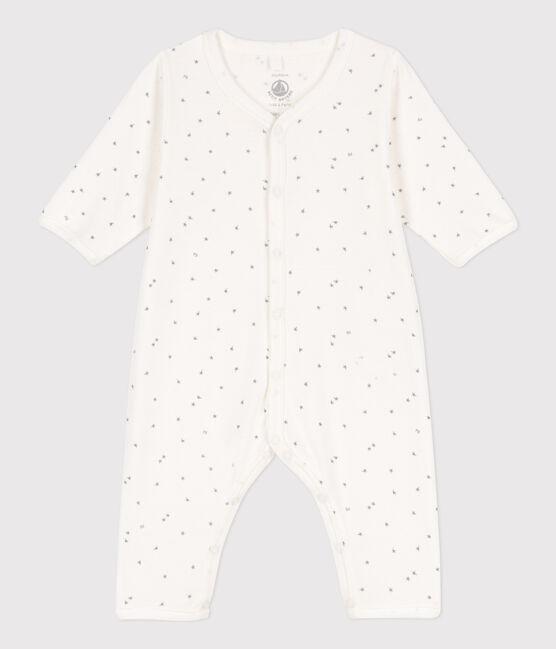 Baby-strampler aus Baumwolle weiss MARSHMALLOW/grau GRIS