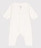 Baby-strampler aus Baumwolle weiss MARSHMALLOW/grau GRIS