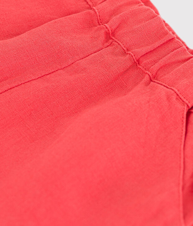Baby-Shorts aus Leinen orange