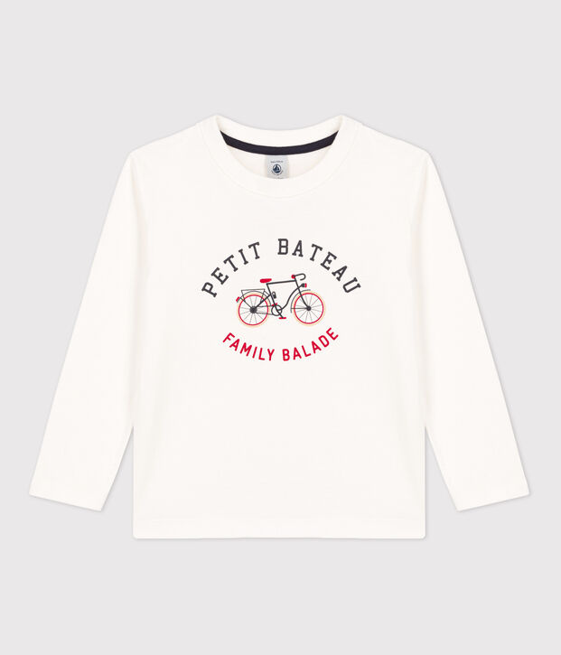 Lang&auml;rmeliges Kinder-T-Shirt aus Baumwolle f&uuml;r Jungen weiss