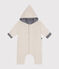 Langer, wattierter Baby-Overall mit Kapuze aus Baumwolle beige MONTELIMAR CHINE