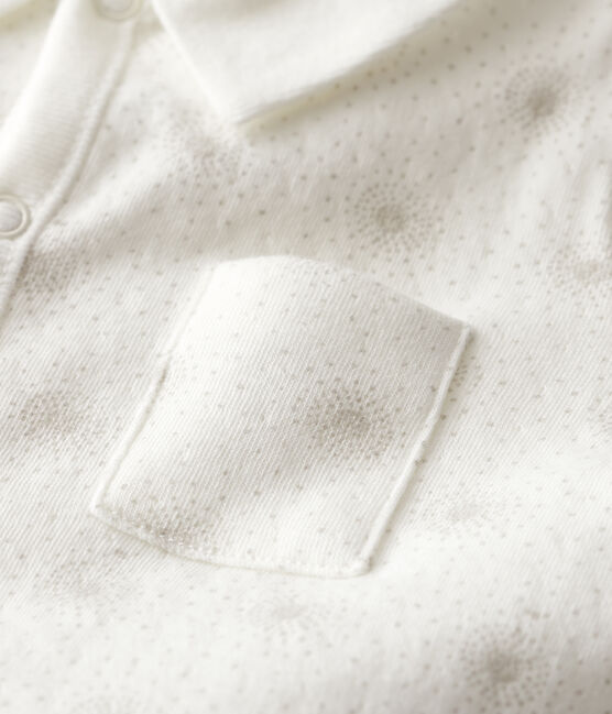 Kombi-Overall aus Doppeljersey für Babys weiss MARSHMALLOW/weiss MULTICO