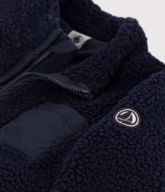 Baby-Jacke aus Sherpa blau SMOKING