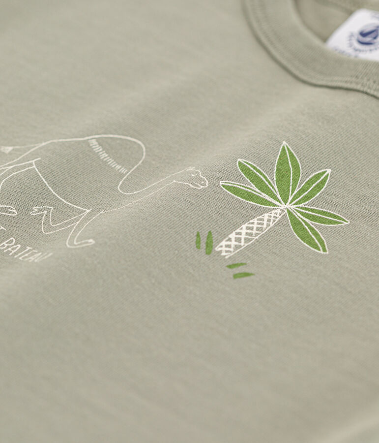 Kurz&auml;rmeliges Baby-T-Shirt aus Jersey mit Motiv gr&uuml;n