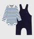 Baby-Geschenkset aus Baumwolle: Latzhose und Body