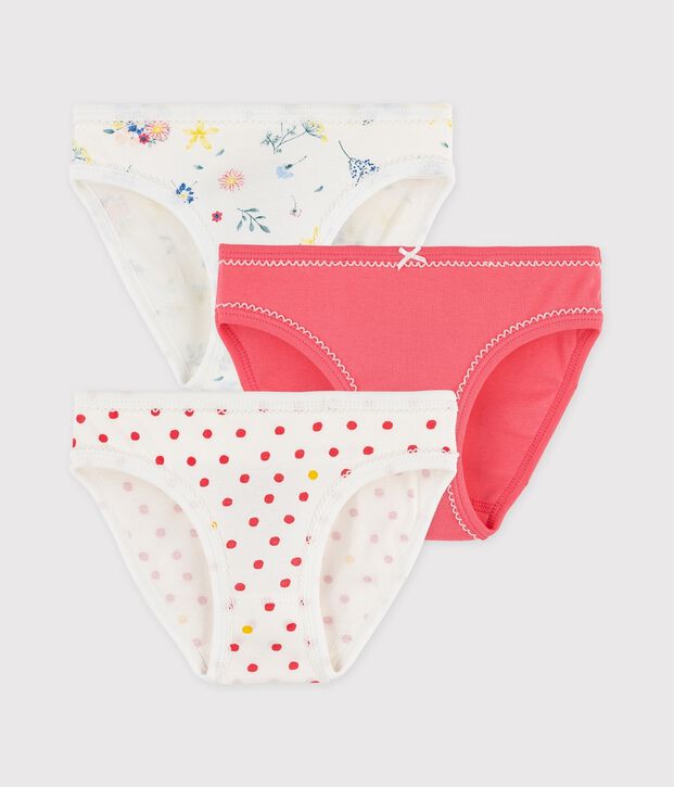 Set mit 3 Unterhosen mit Blumen-Print f&uuml;r kleine M&auml;dchen vielfarbig