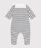 Strampler aus Doppeljersey weiss MARSHMALLOW/blau SMOKING