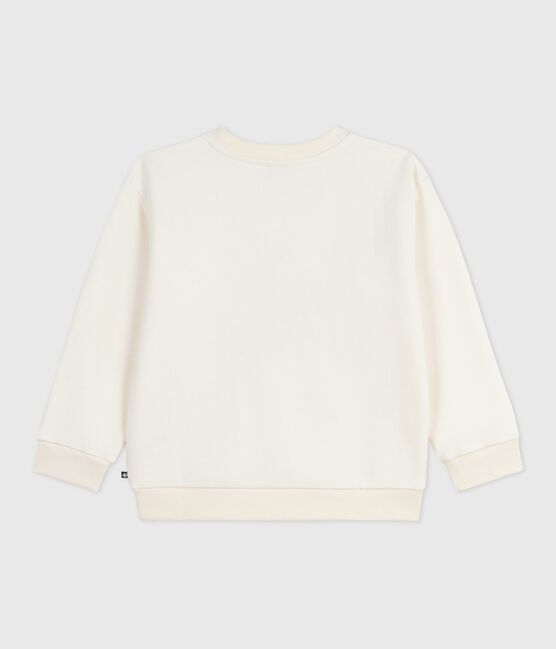 Kinder-Sweatshirt aus gemusterter Baumwolle naturfarben MILK