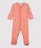 Baby-Strampler aus Bio-Baumwolle mit floralem Muster rosa PAPAYE/ MARSHMALLOW
