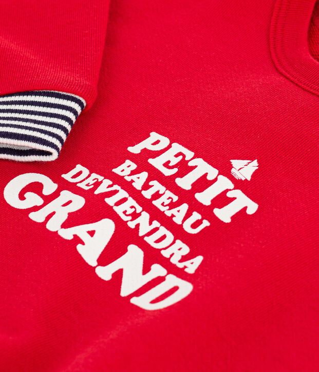 Baby-Sweatshirt aus Baumwolle mit Motiv rot