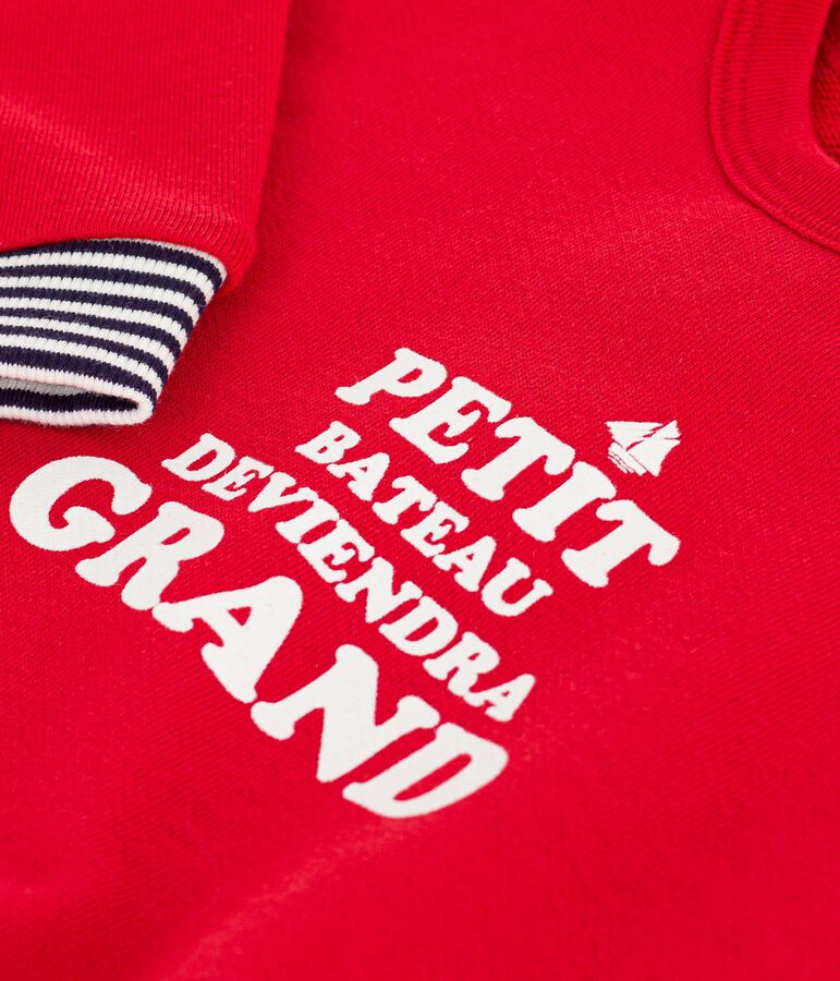 Baby-Sweatshirt aus Baumwolle mit Motiv rot