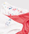 Set mit 3 Unterhosen mit Blumen-Print für kleine Mädchen variante 1