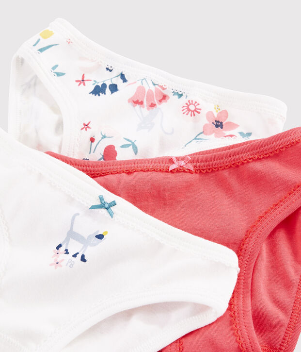 Set mit 3 Unterhosen mit Blumen-Print f&uuml;r kleine M&auml;dchen vielfarbig