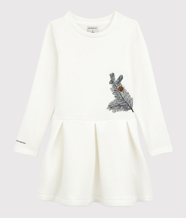 Baby-Kleid f&uuml;r M&auml;dchen Petit Bateau x Deyrolle weiss