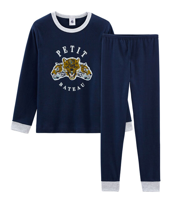 Rippstrick-Pyjama für kleine Jungen HADDOCK