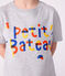 Kurzärmeliges Kinder-T-Shirt mit Muster grau FUMEE CHINE