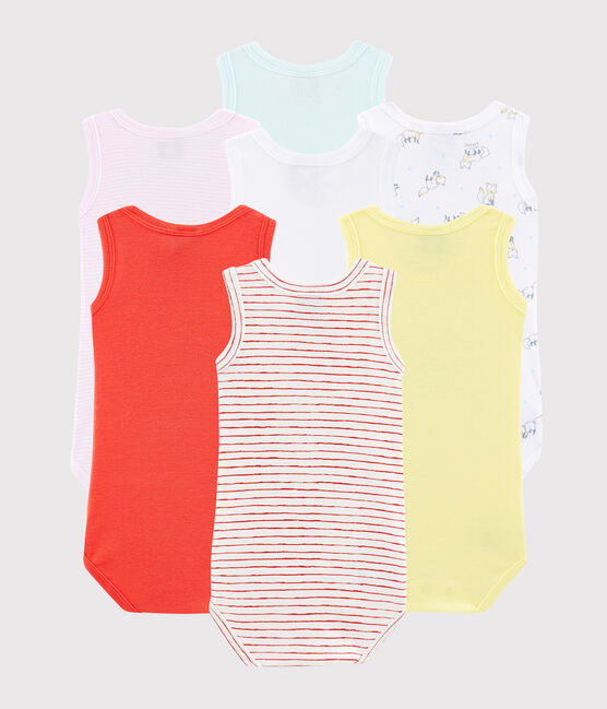 Überraschungsset mit 7 ärmellosen Baby-Bodys für Jungen variante 1